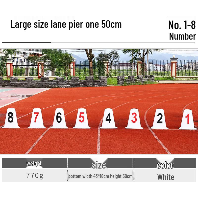 Large ABS Triangular Track Lane Markers Set (1-8)