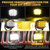 4/5 Inch Amber Side Illuminated LED Pods Covers Protective Shield Cover