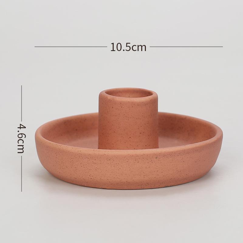 Nordic Ceramic Aroma Candle Holder Jewelry Dish - Unglazed Home Decor Ornament