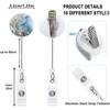 Retractable Badge Holder Reel Clip Marble Print Nurse Exhibition Card Holders Woman Doctor ID Card Chain Clips