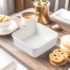 Sottobicchiere quadrato in ceramica, piattino da immersione, piattino da frutta, piattino per uso domestico, mini contorno per salse con piattino per aceto, stoviglie