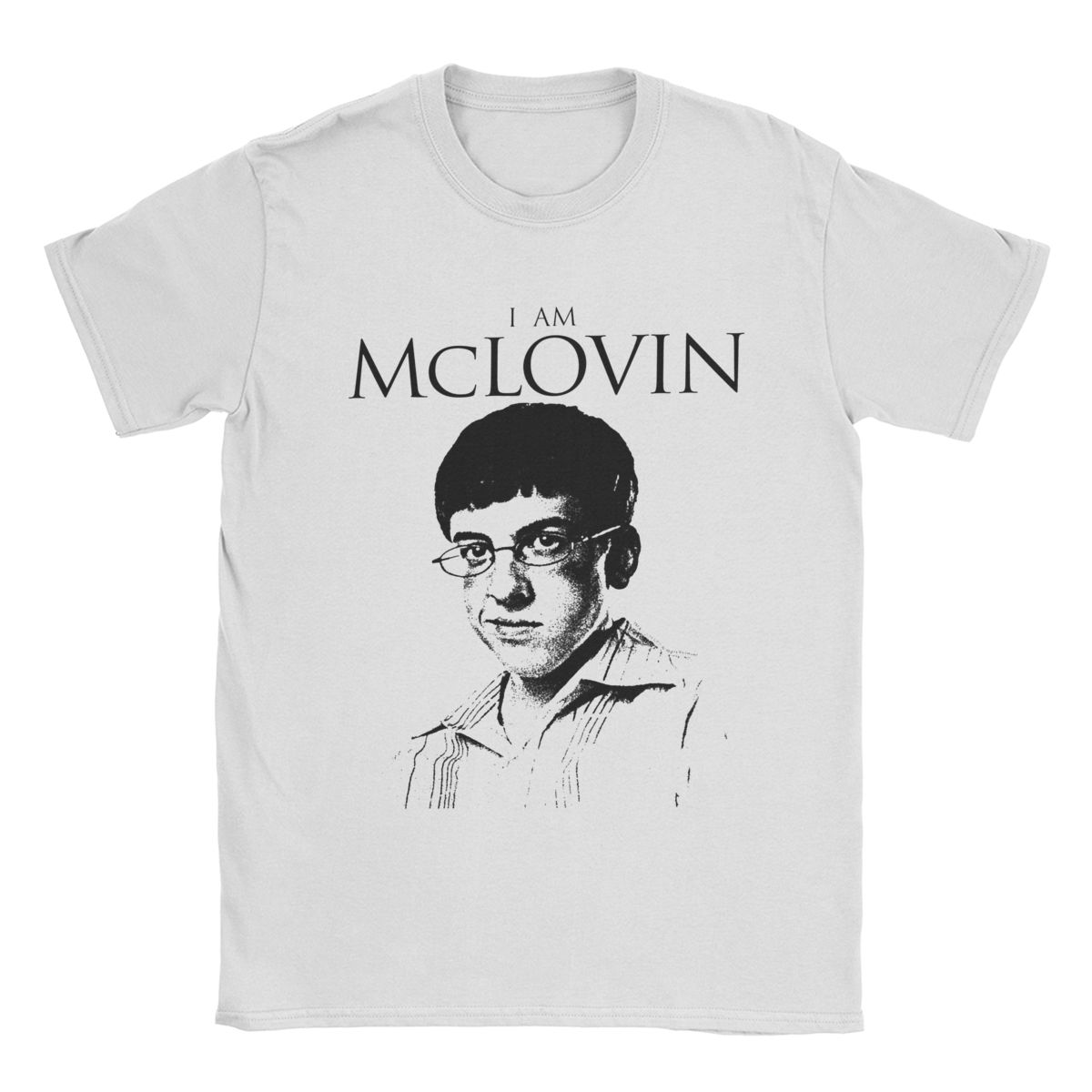 

Мужские футболки Superbad I Am McLovin Из фильма 100% Хлопок Одежда Повседневные с коротким рукавом Круглый вырез Новое поступление Футболки S разноцветный