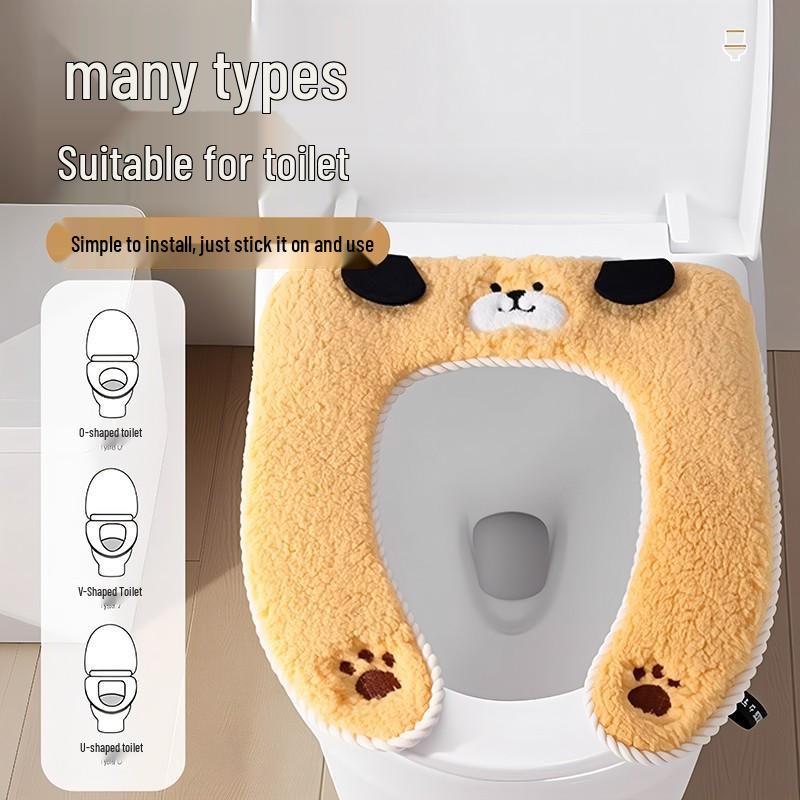 Universal Plush Toilet Seat Cushion - Autumn/Winter, Newcomer Discount