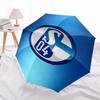 Motif FC Schalke 04, parapluie pliant automatique, design portable et pliable, 8 baleines, un cadeau de Noël ou d'anniversaire.