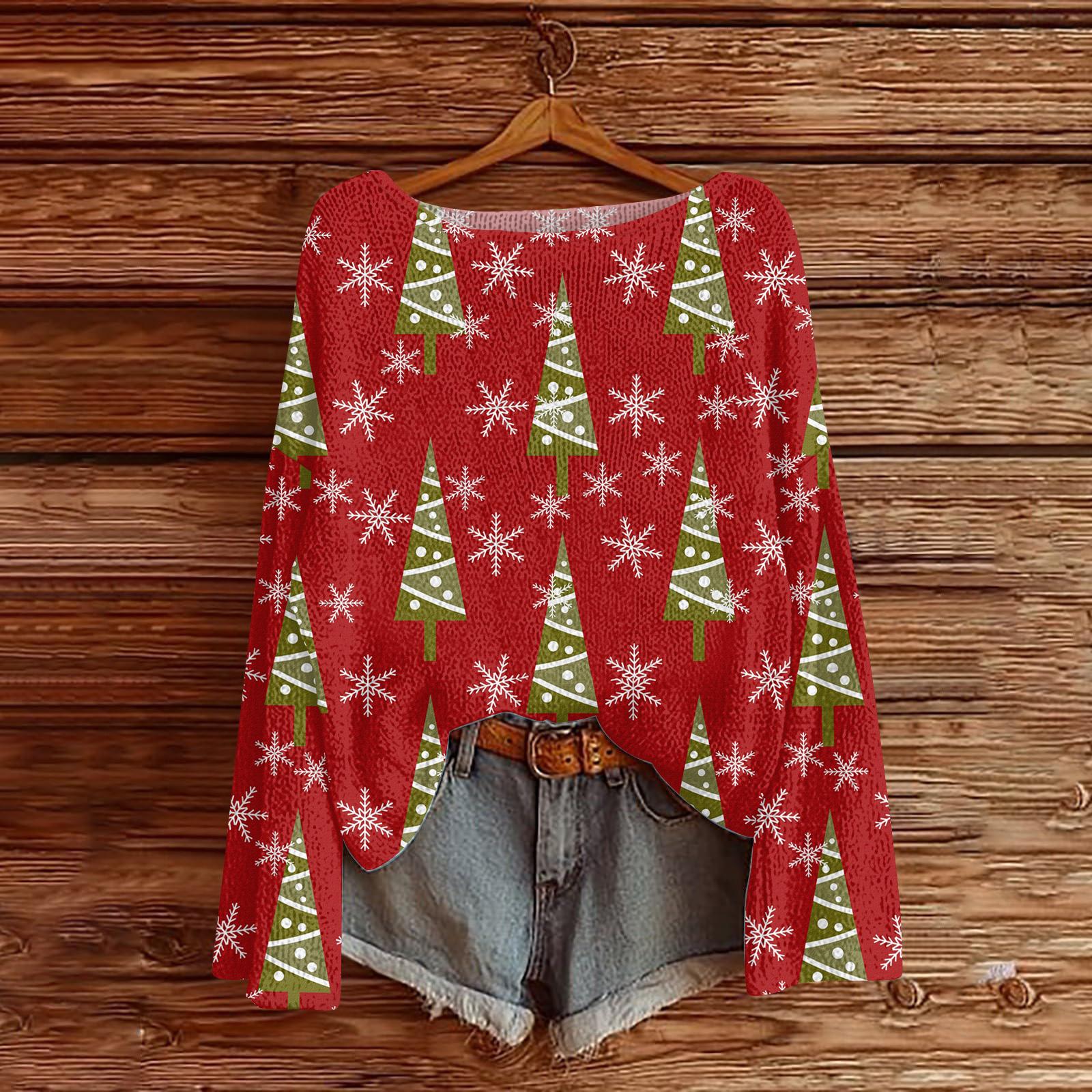 

Женский модный пуловер с круглым вырезом и длинными рукавами, вязаный топ, имитация свитера XL арбуз красный