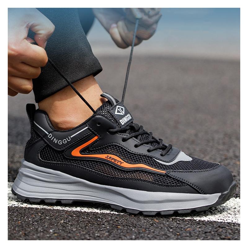 men fashion breathable steel toe caps working safety shoes outdoors security boots worker safe sneakers summer footwear protect