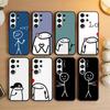 Funny Middle Finger Cute  Phone Case For Samsung S26,S25,S24,S23,S22,S21,S20,Ultra,Plus,FE Black Soft Cover