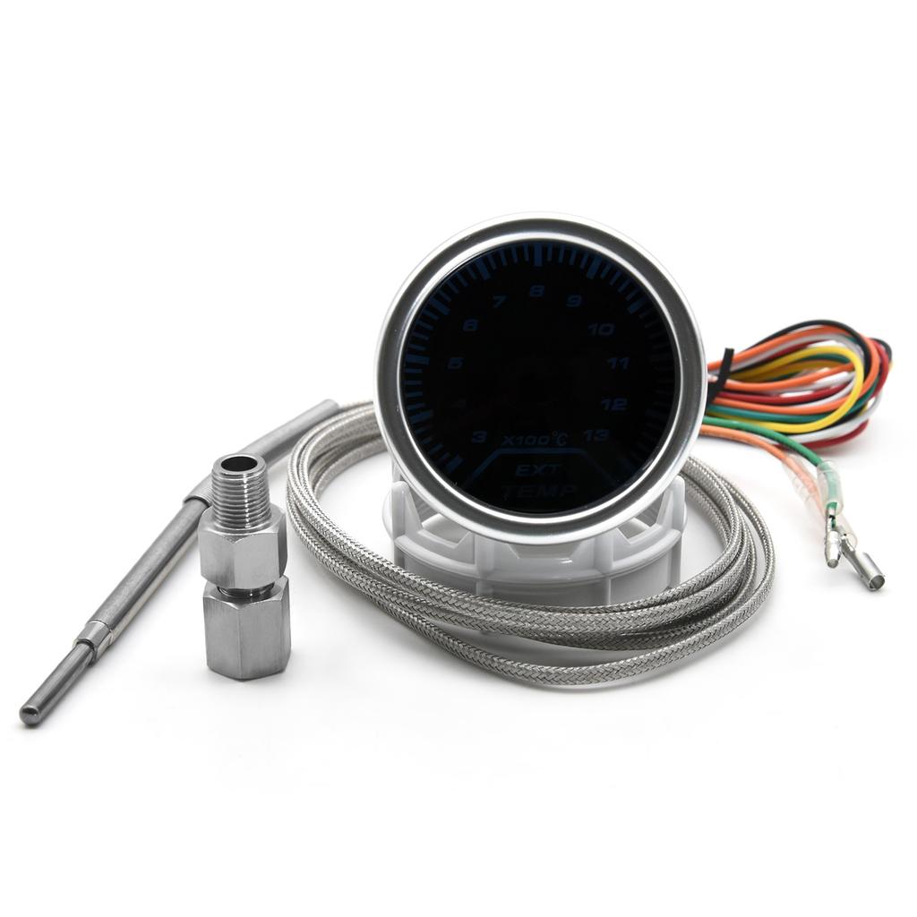AD Universal 52mm Exhaust Temp Gauge + EGT Sensor Motor Temperature Meter Digital Exhaust Temperature EGT EXT Gauge Turbo Boost