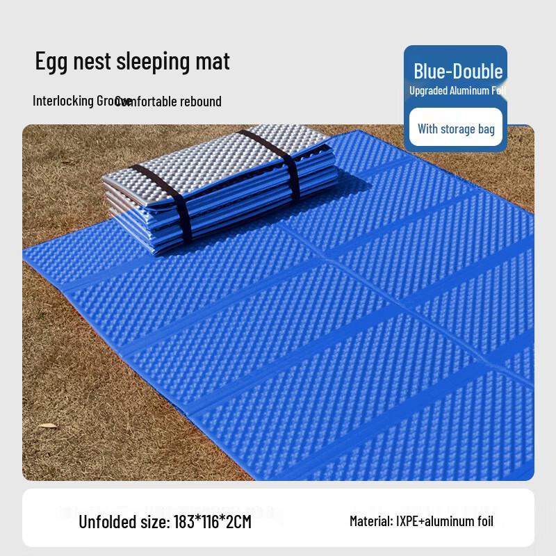 OEING Double Camping Egg Crate Sleeping Pad Double Person