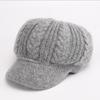 Grandma Autumn and Winter Knitted Woolen Hat Duck Tongue Warm Basin Hat Middle Aged and Elderly Mother with Velvet Elderly Hat