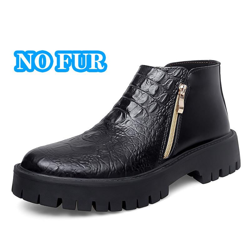 Fashion Mens Chelsea Boots Side Zipper Mid Top Leather Casual Shoes Vintage Style Male Ankle Boots Handmade Business Dress Botas