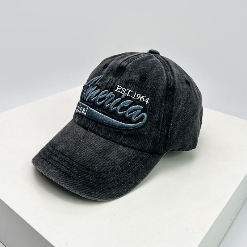 Personal Letter Embroidery Baseball Hats Breathable New Unisex Sunshade American Retro Peaked Caps Distress Versatile Street ins