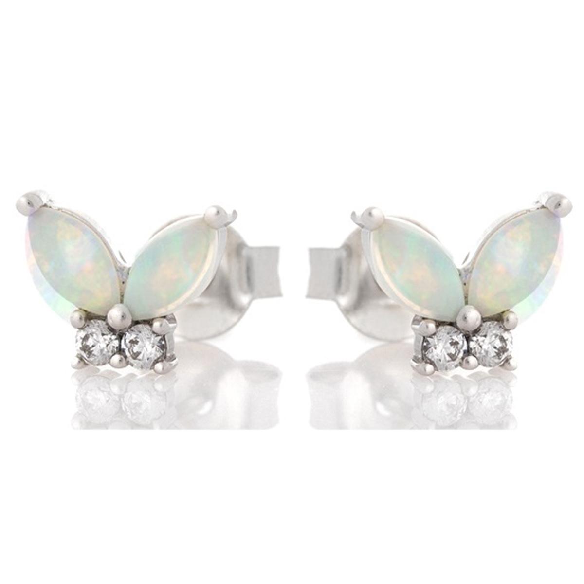 

Les Trésors De Lily [R5602] - Серебряные серьги Artisan Goddess Opal белое серебро (родий) - 8x7мм