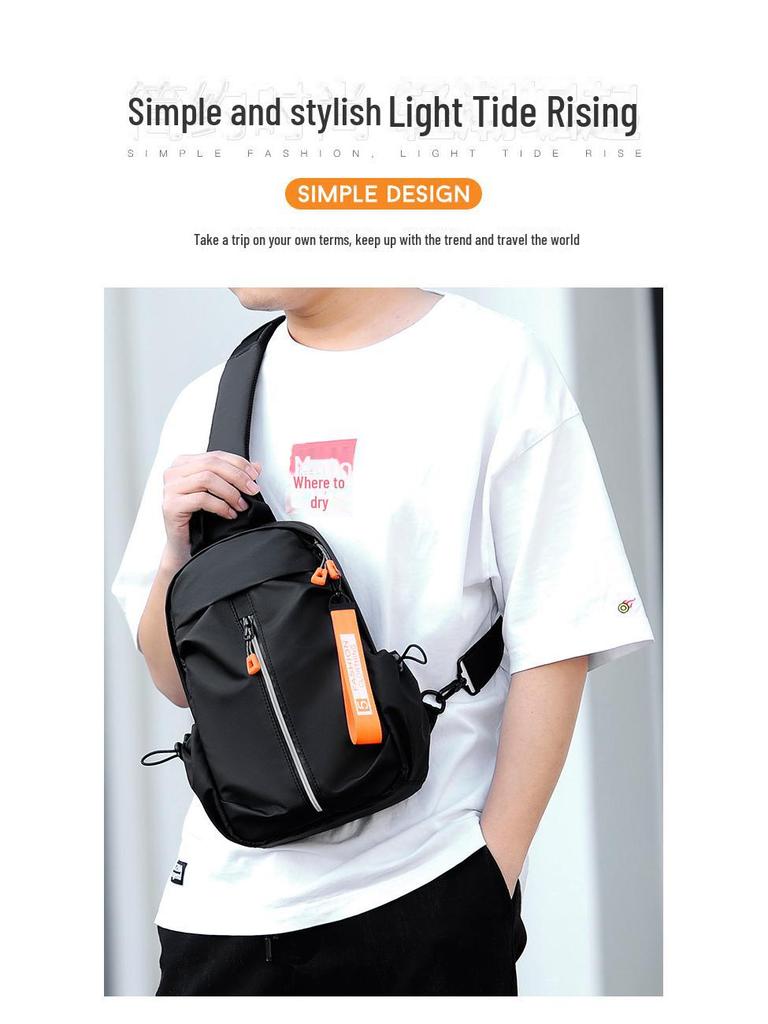 Men's Trendy Chest Bag, Fashionable Casual Sports Messenger Bag, Lightweight Travel Carry-On.