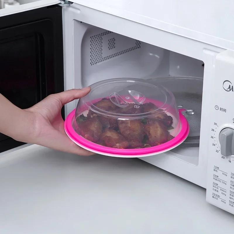 Stackable Silicone Sealing Dust Cover Microwave Heating Oil Proof Cover Home Kitchen Refrigerator Food Preservation Storage Tray