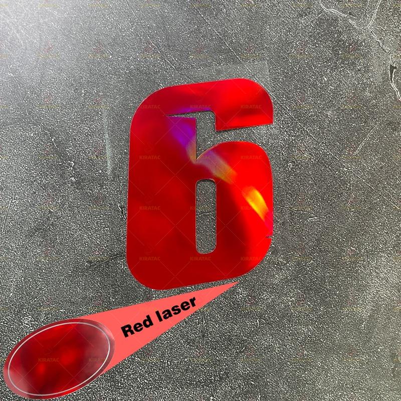 1PC Red Laser Motorcycle Number Sticker for DIY Bicycle Top Tube Frame Moto Helmet Fairing Self-adhesive Waterproof Vinyl Decal