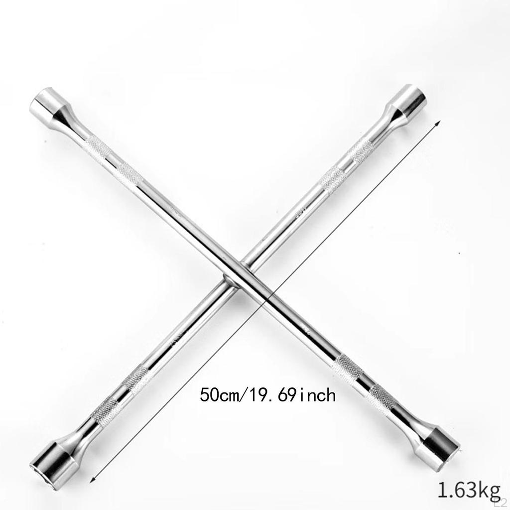 Cross Socket Wrench Ergonomic Accessory Sturdy Repair Tool Extended Tire