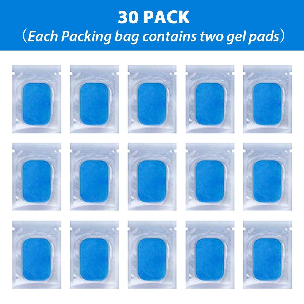 30Pcs EMS Gel Pads Hydrogel Gel Training Replacement Gel Sheets for Abdominal Muscular Electrostimulator