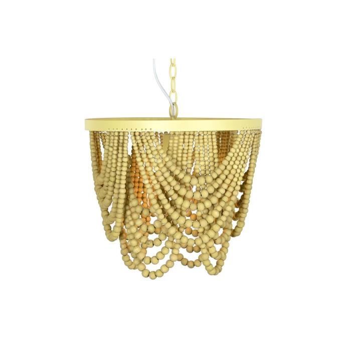 Suspension - Métal - Marron Jaune - 50W - 35x35x95cm - Intérieur