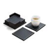 6Pcs Business Leather Coaster Heat-resistant Insulation Mat Durable Tableware Pads  Kitchen