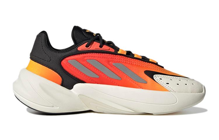 adidas Originals Ozelia Fabric Slip Resistant Cushioning Abrasion Resistant Low Top Kids Lifestyle Shoes Black Orange H04720