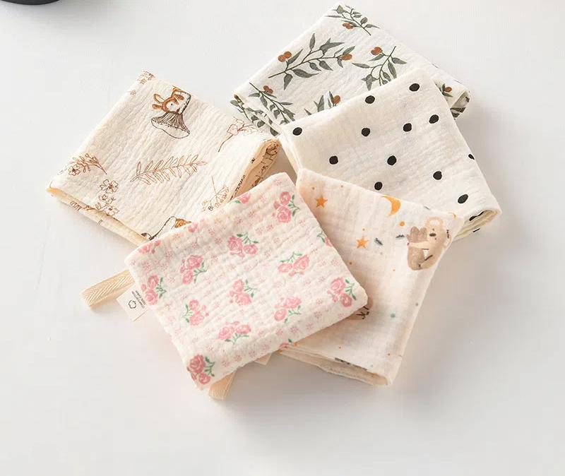 Śliniak dla niemowląt, Ręcznik muślinowy bawełniany dla noworodków, Ręcznik do odbijania dla niemowląt, Chusteczka dla dzieci, Mały kwadratowy ręcznik do mycia twarzy
