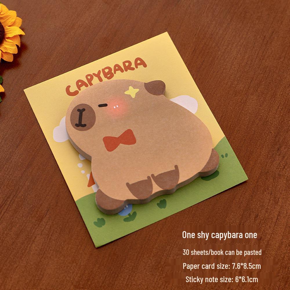 Capybara Alien Cute Planner Sticky Notes - Tearable Office Memo Pads