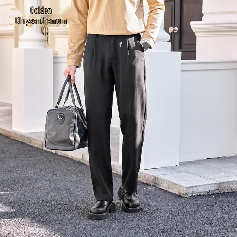 Jinju Men s Lightweight Linen Blend Straight Casual Pants 38