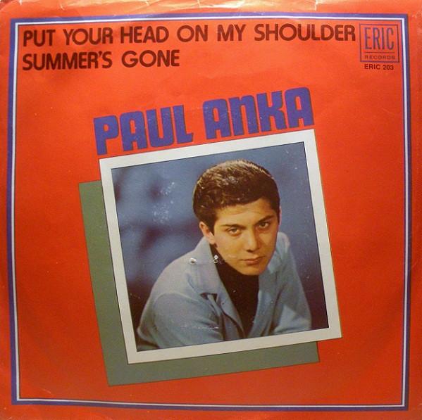 Пластинка 7 дюймов PAUL ANKA Put Your Head On My Shoulder Summ 203 Eric Records США Рок Б/у