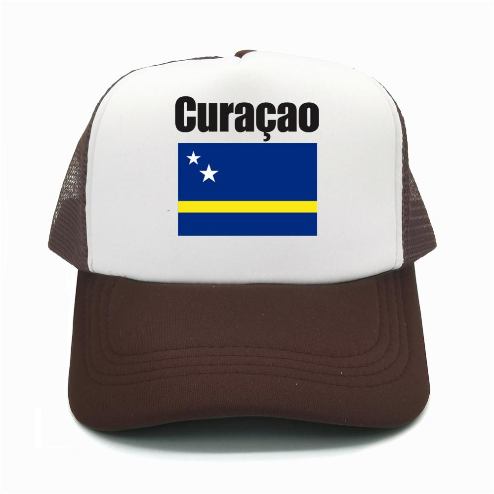 Curaao Flag Trucker Hat Summer Unisex Cool Hat Country Fans Baseball Caps New Outdoor Mesh Net Dad Gift Snapback Caps