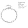 Women Bracelet Lucky Clover Heart Shape Adjustable Length Bracelet Smooth Surface Anniversary Birthday Christmas Bangle