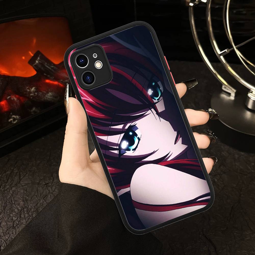DXD Rias Gremory Mobile Cell For iPhone 11 12 13 14 15 16 Pro Max Plus Matte Translucent Phone Cover