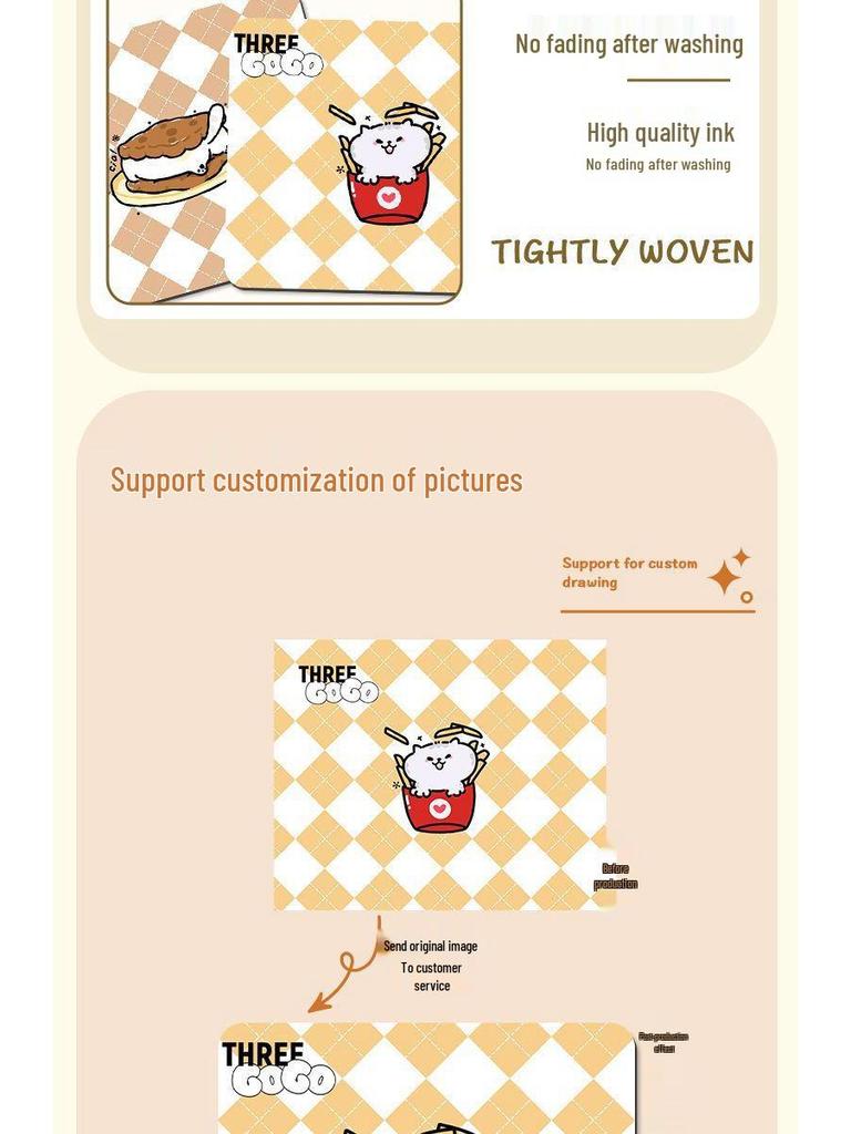 Cute Cartoon Non-slip Wear-resistant Mouse Pad for Home & Office