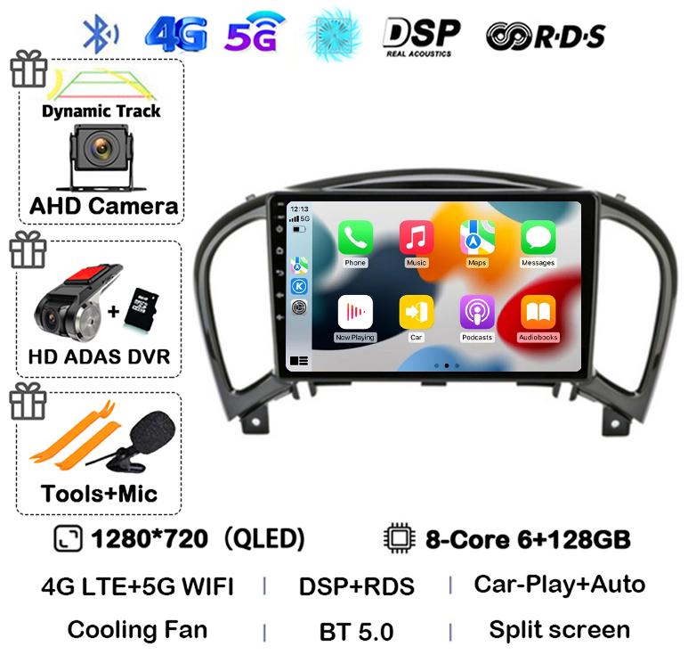 Android 14 Carplay Auto For Nissan Juke YF15 2010 2011 2012 2013 2014 Car Radio Multimedia Video Player GPS Stereo 360 Camera 4G