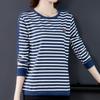 Navava Casual STriped Long Sleeve Round Neck T shirT nT989