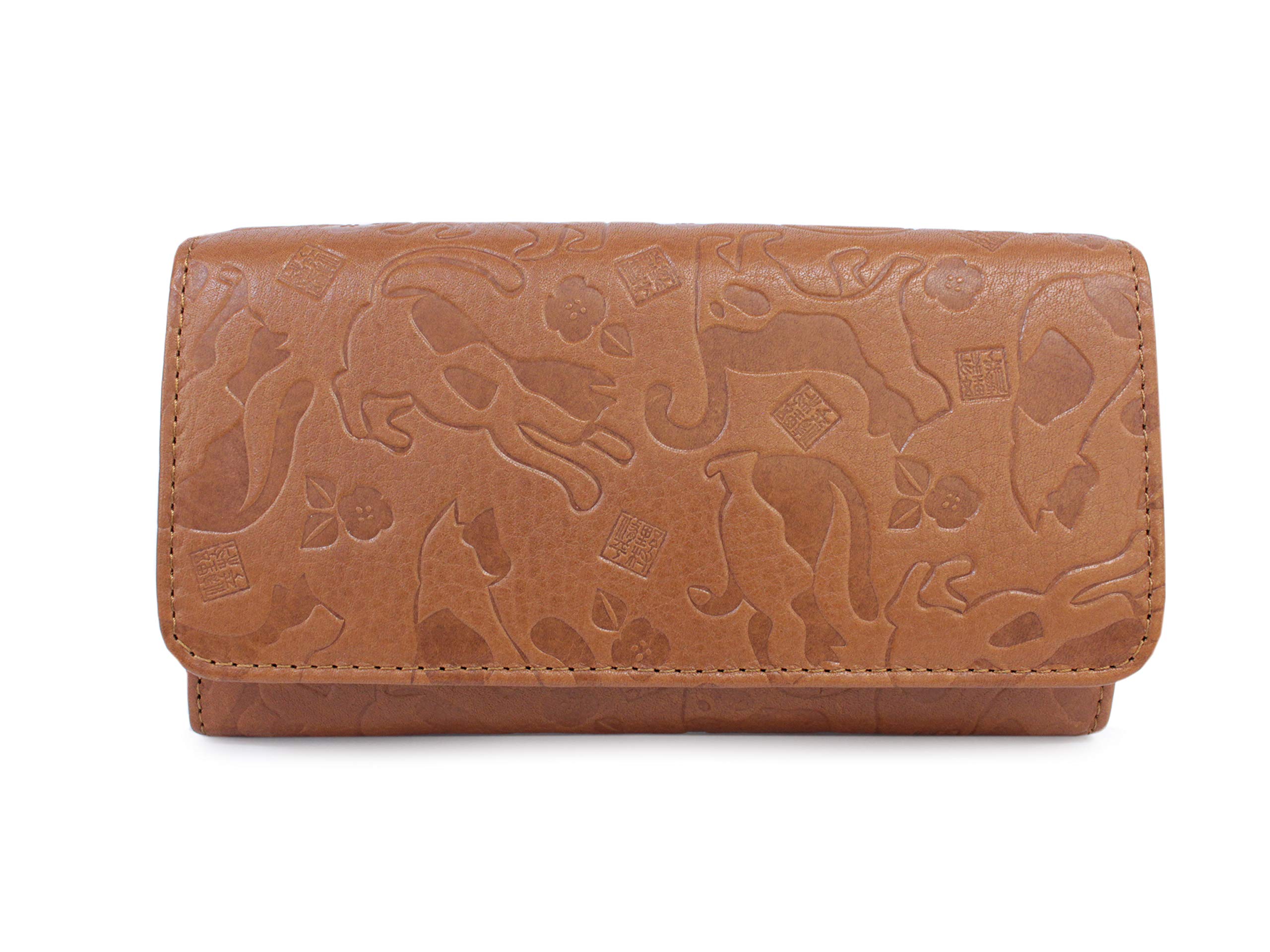 

[Nomura Shuhei] Cat Long Wallet (Billfold Box) 58203 Brown