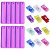 2 Credit Card Puller Silicone Resin Mold, 12 Assorted Color Acrylic Debit Bank Card Grabber, Card Grabber for Long Nails, Keychain Card Picker Epoxy