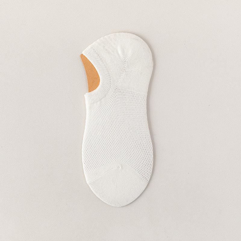 Men's Summer Thin Pure Color Sweat Absorbing Deodorizing Antibacterial Shallow Mouth Invisible Short Boat Socks