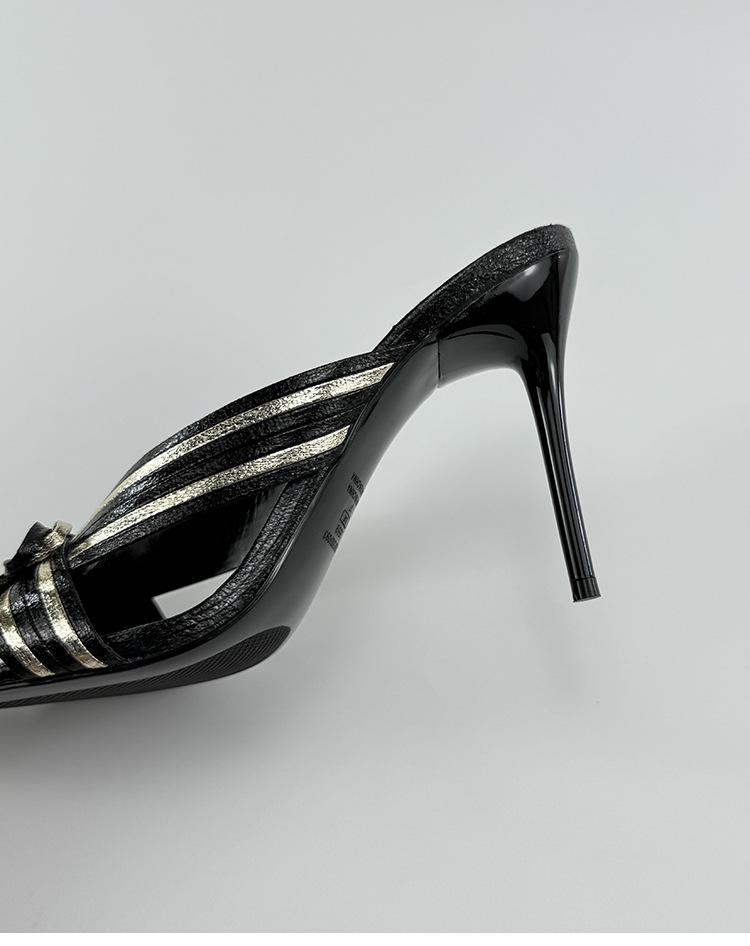 2025 Women's Versatile Cross Strap Round Toe High Heel Sandals & Slippers - Spring/Autumn Fashion, Plus Size Available