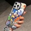 Cartoon Hedgehog S-Sonics Phone Case for Samsung Galaxy S26 S25 Edge S24 S23 S22 S21 FE S20 Ultra Plus 5G Colorful Silver Cover
