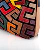 Leather Women'S Bags Trendy Geometric Patterns Contrasting Colors Long Tote Bags Shoulder Bags