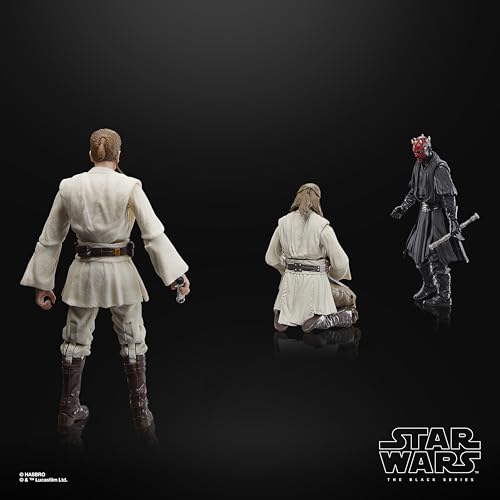 Star Wars Black Series Qui-Gon Jinn, Darth Maul, and Obi-Wan Kenobi Star Wars: The Phantom Menace 6-inch Action Figures