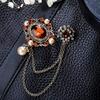 1PC Pin Tassel Brooch Jewelry Fashion Scarf Buckle Chain Brooch Brooch Suit Brooch Clothing Accessories Shining Multicolor