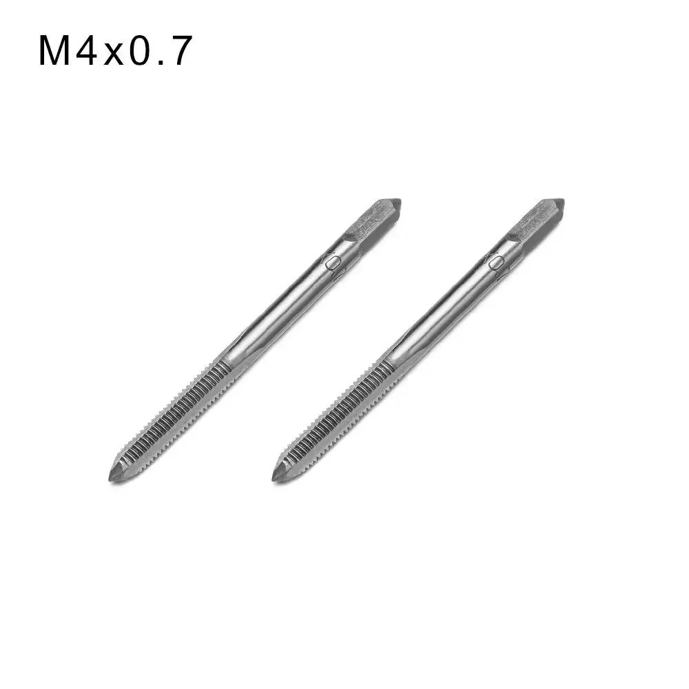 2PCS/Set Metal Working HSS Screw Fluted Plug Metric Drill Bit Hand Straight Flute Taps Thread Tap Set Threading Kit
