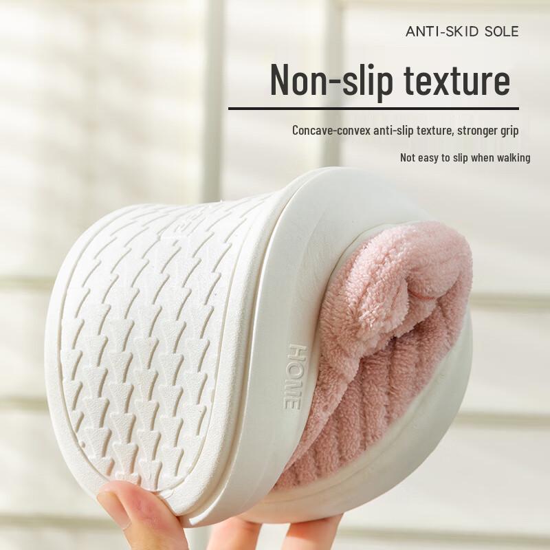 JINGRUIXIANG Winter Fuzzy Cotton Slippers