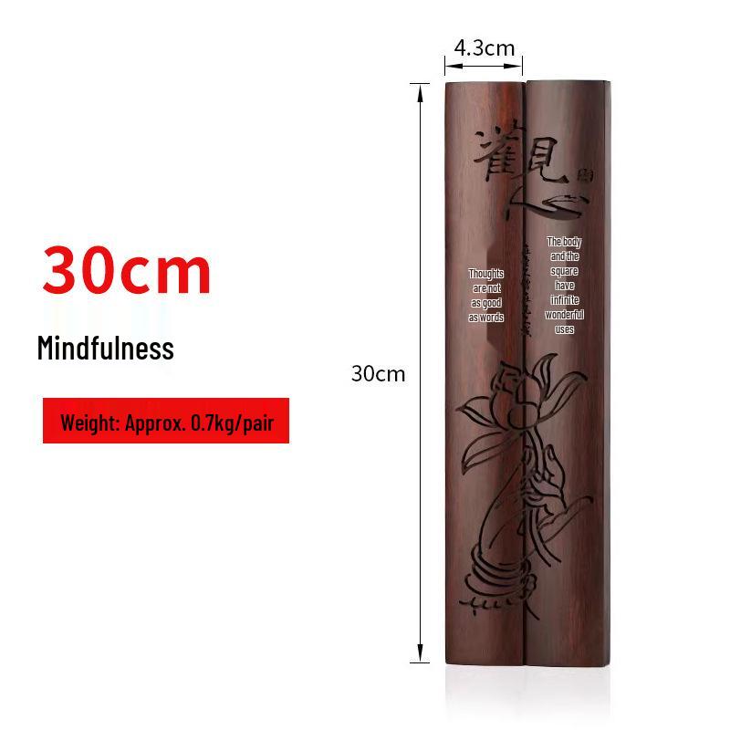 Ebony Redwood Carved Paperweight Set for Calligraphy Books