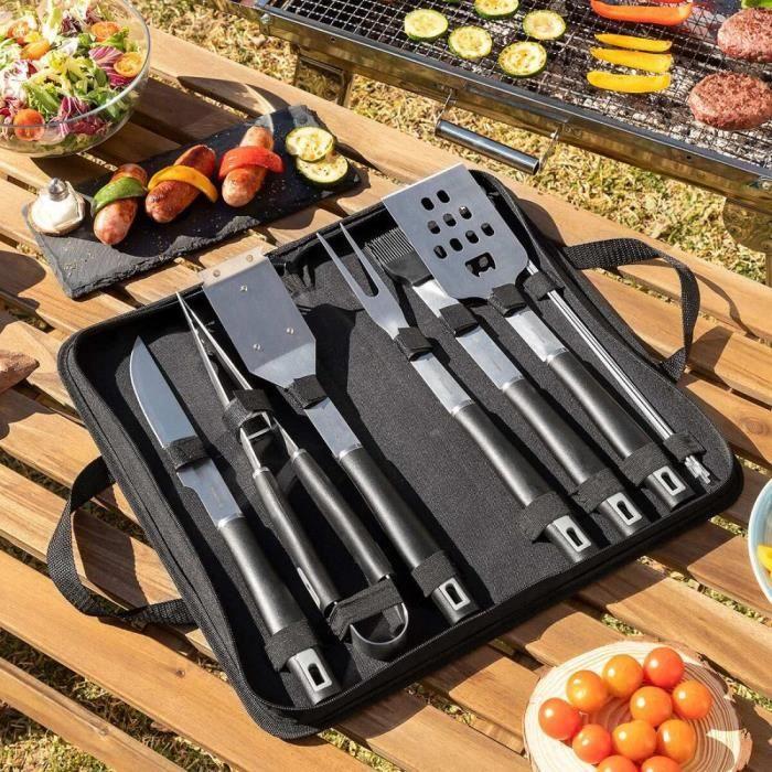 Ensemble barbecue - GENERIC - Sac de transport intelligent - 12 pièces - Ustensiles de cuisine - Neuf