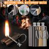 Outdoor Portable Lighter Bottle Keychain With Containing Cotton Core