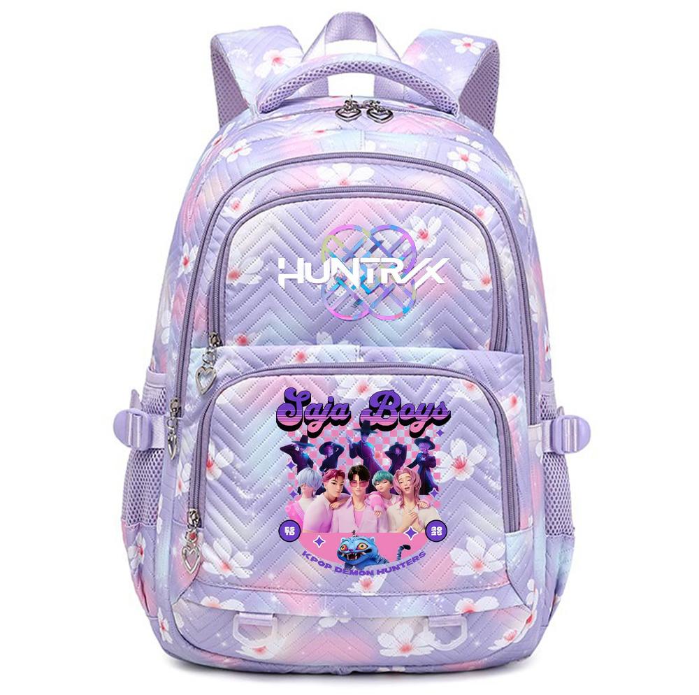 Cartoon K-Pop Printed Backpack Student Teenager Bookbag for Boy Girl Schoolbag Kid Gift Women Large Capacity Waterproof Travel Bag Mochila
