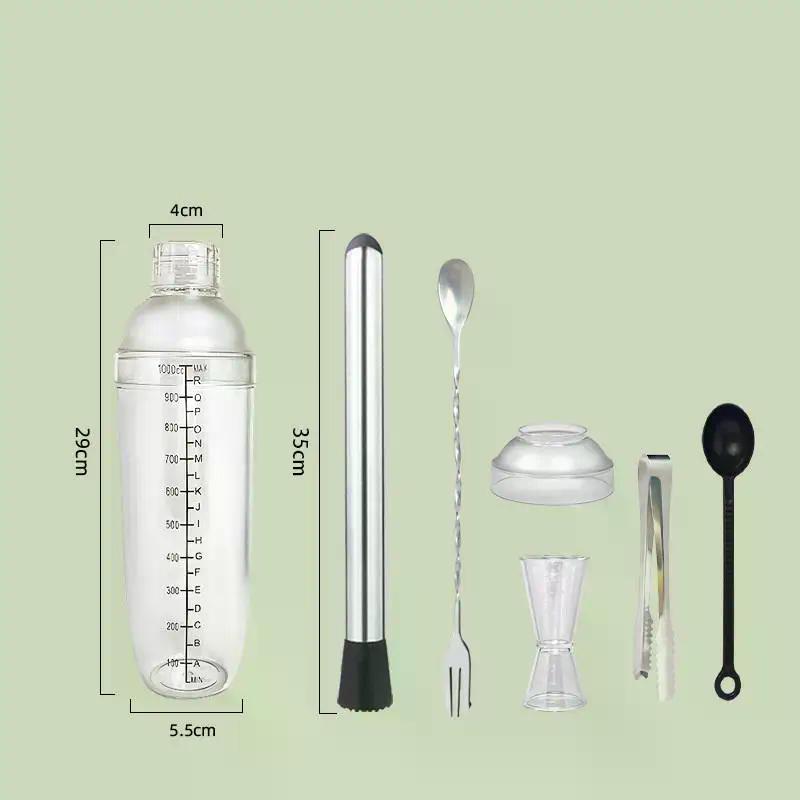 3/5/7Pcs Cocktail Shaker Set Measuring Jigger Drink Mixed Hand Shaker Tools For Bartending And Home Bar